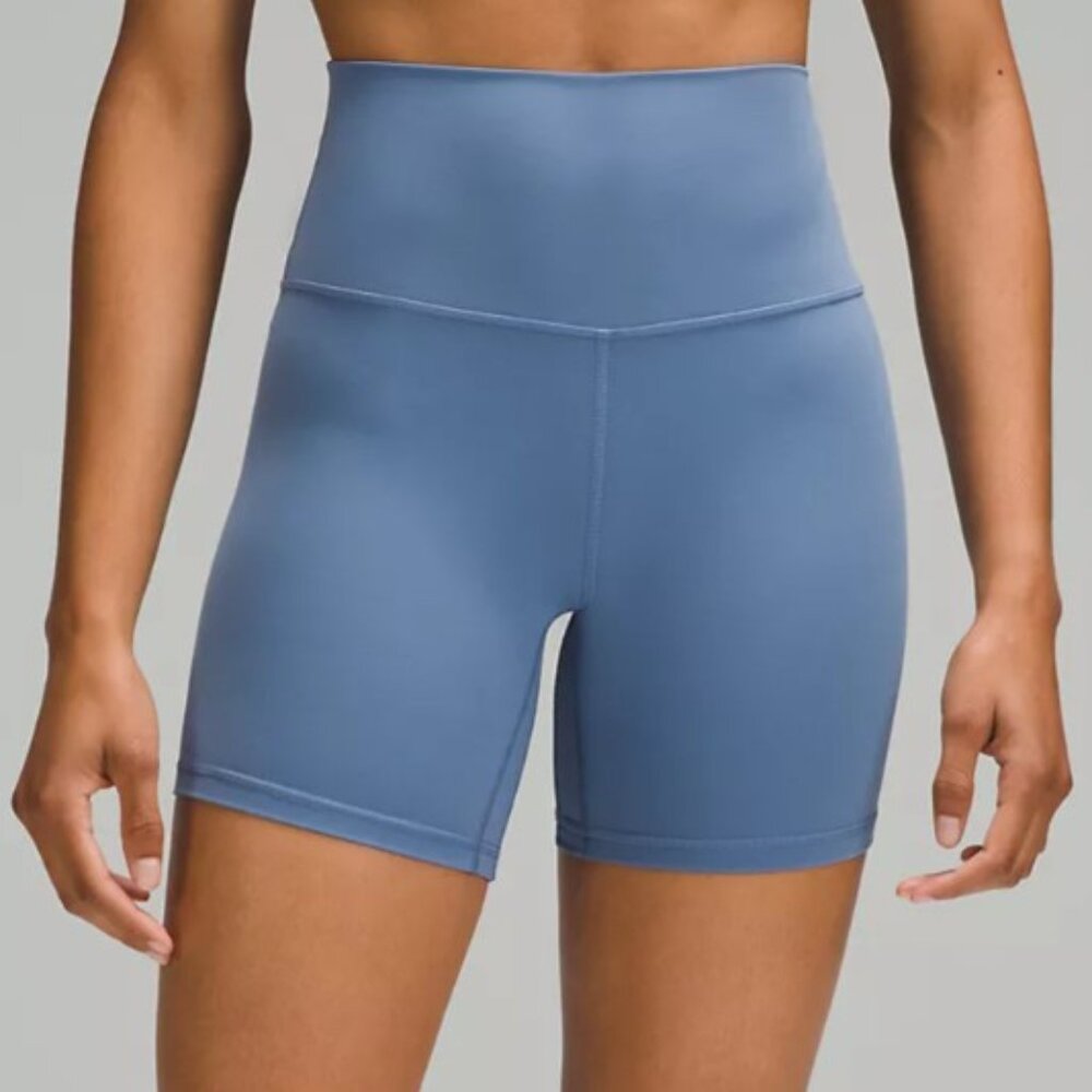Lululemon Align shorts 6” sz 4 high rise blue color “Water Drop”